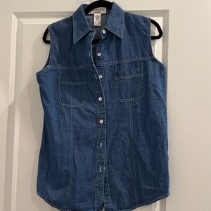 Clementine Blue Denim Sleeveless Top sz m